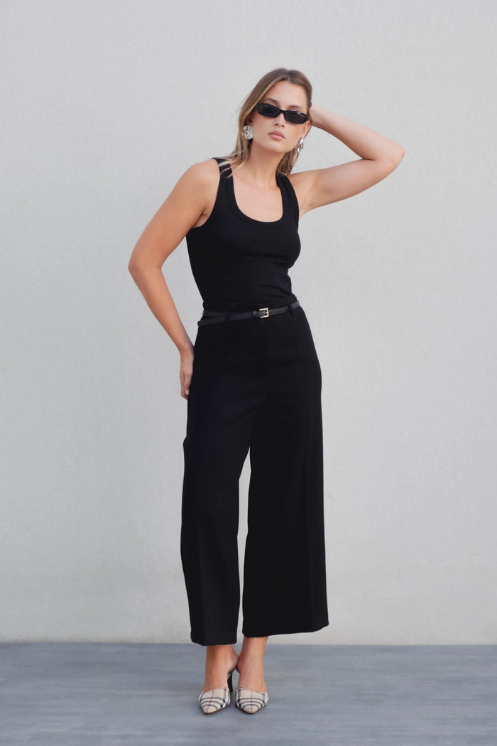 PANTALON CULOTTE AVEC CEINTURE
