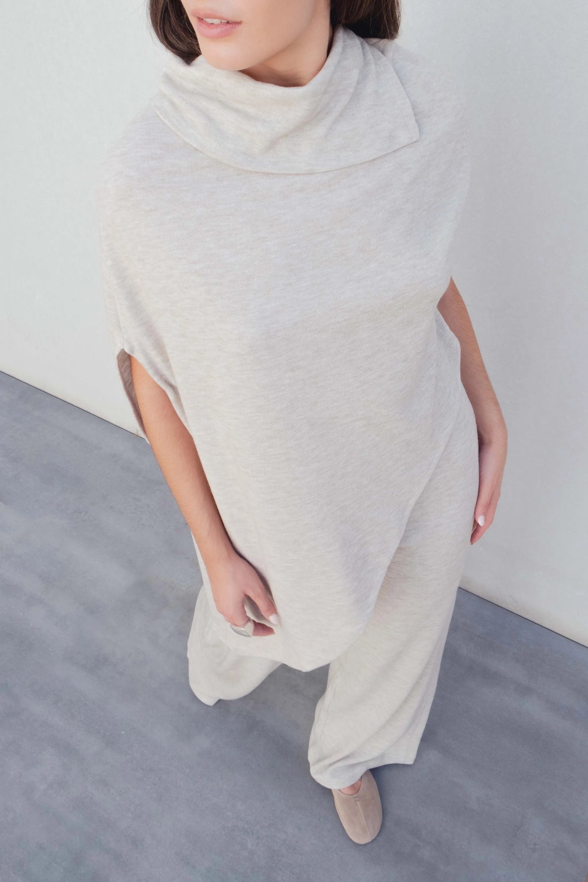 PANTALONS LARGES EN MAILLE