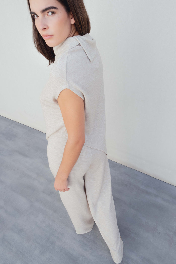 PANTALONS LARGES EN MAILLE