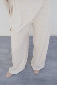 PANTALONS LARGES EN MAILLE