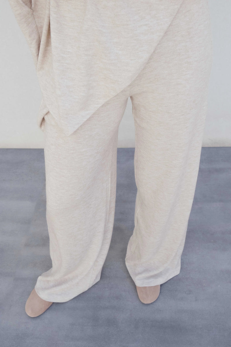 PANTALONS LARGES EN MAILLE