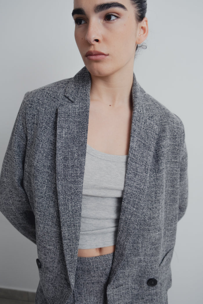 BLAZER ESTRUCTURA CRUZADA CROPPED