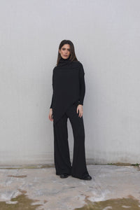 PANTALONS LARGES EN MAILLE