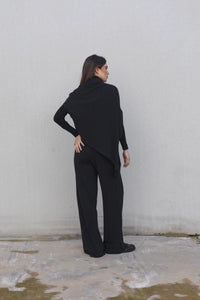 PANTALONS LARGES EN MAILLE