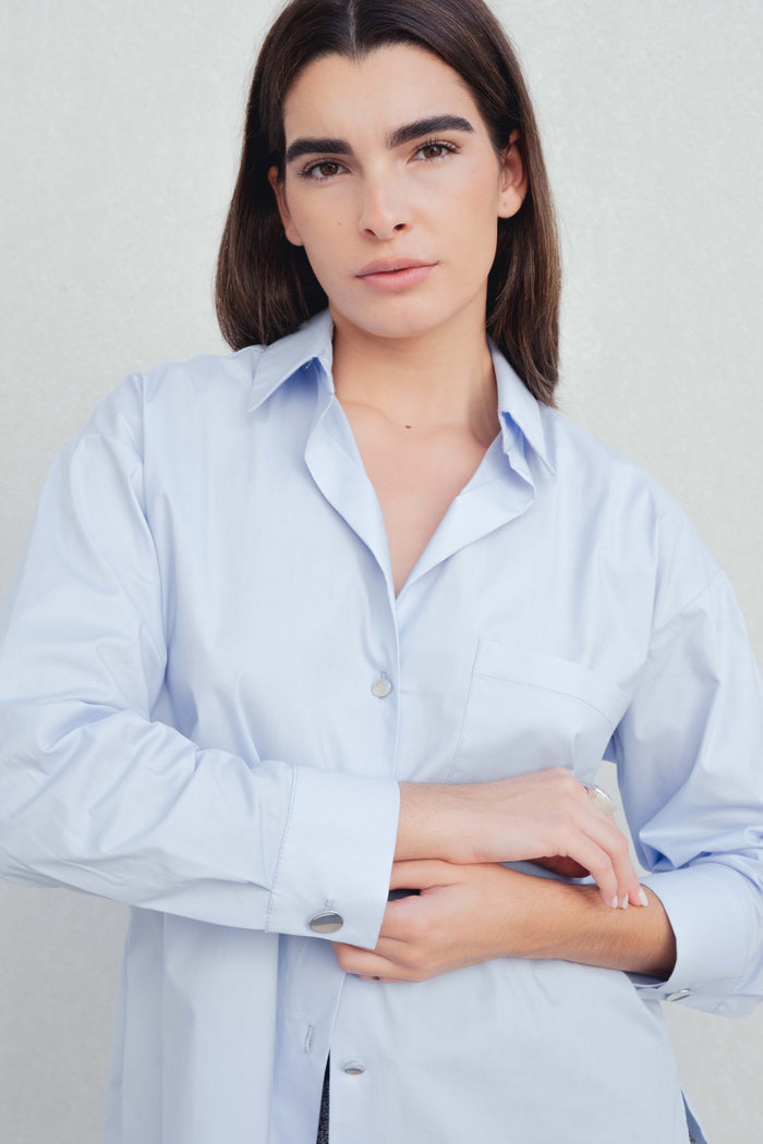 CHEMISE EN POPLIN SURDIMENSIONNÉE