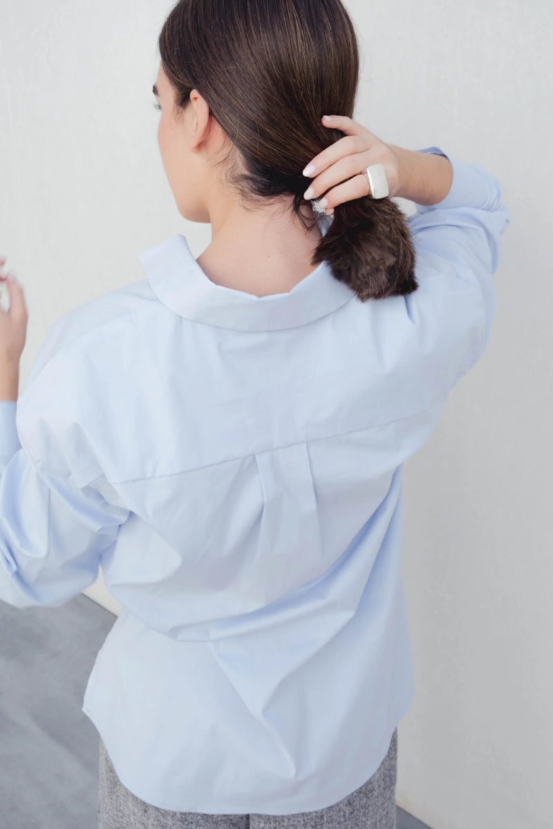 CHEMISE EN POPLIN SURDIMENSIONNÉE