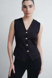 TOP CHALECO PUNTO TEXTURA