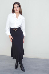 JUPE MIDI AVEC CEINTURE