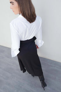 JUPE MIDI AVEC CEINTURE