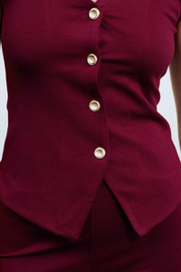 PANTALONS EN MAILLE TEXTURÉE ÉVASÉS