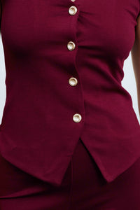 TOP CHALECO PUNTO TEXTURA