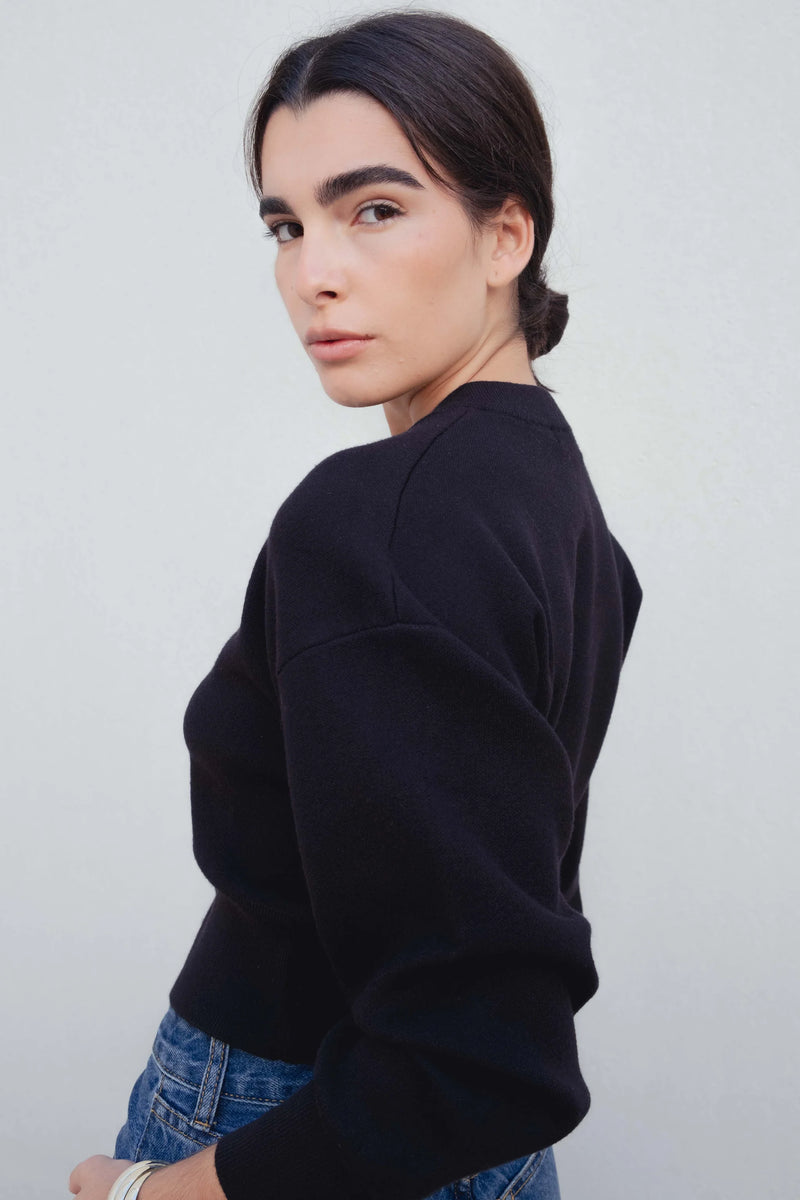 Veste en maille boutonnée