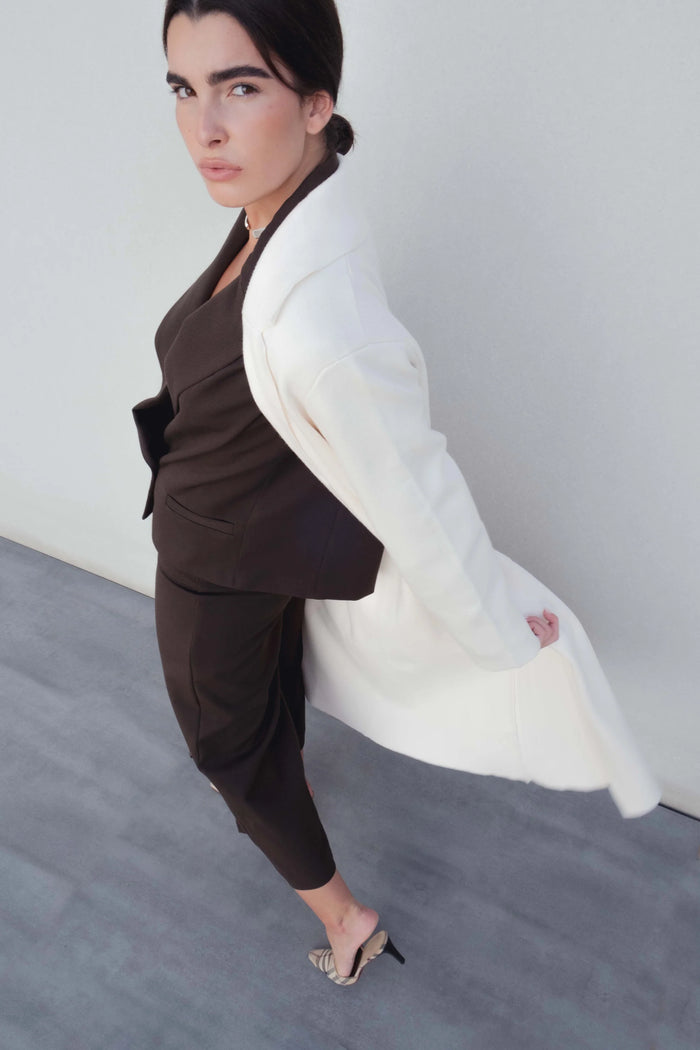 MANTEAU EN MAILLE SURDIMENSIONNÉ