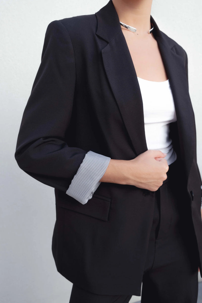 BLAZER À POIGNETS IMPRIMÉS