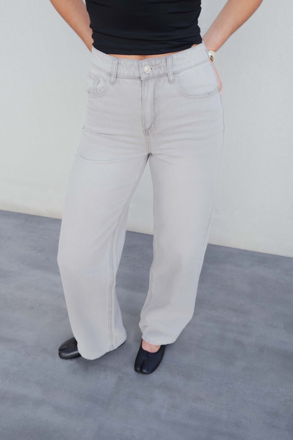 JEANS WIDE LEG TIRO MEDIO FULL LENGTH