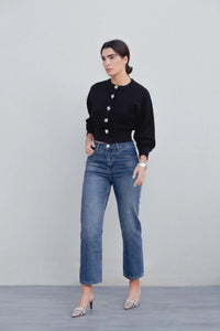 Veste en maille boutonnée