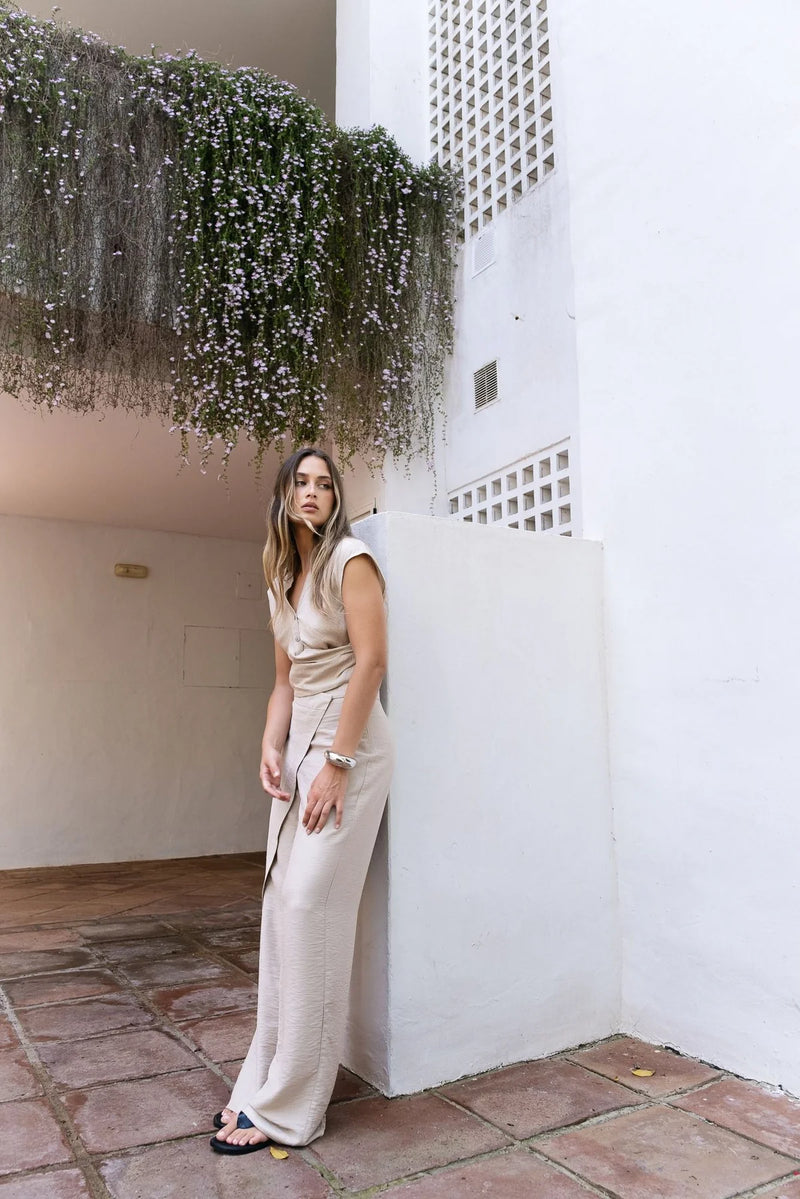 CHEMISE COURTE CROISÉE